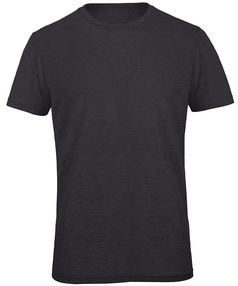 B&C Triblend Men's in Heather Dark Grey by B & C Collection — Custom branded clothing by Print Press, featuring premium embroidery produced in our specialist print lab in the UK.