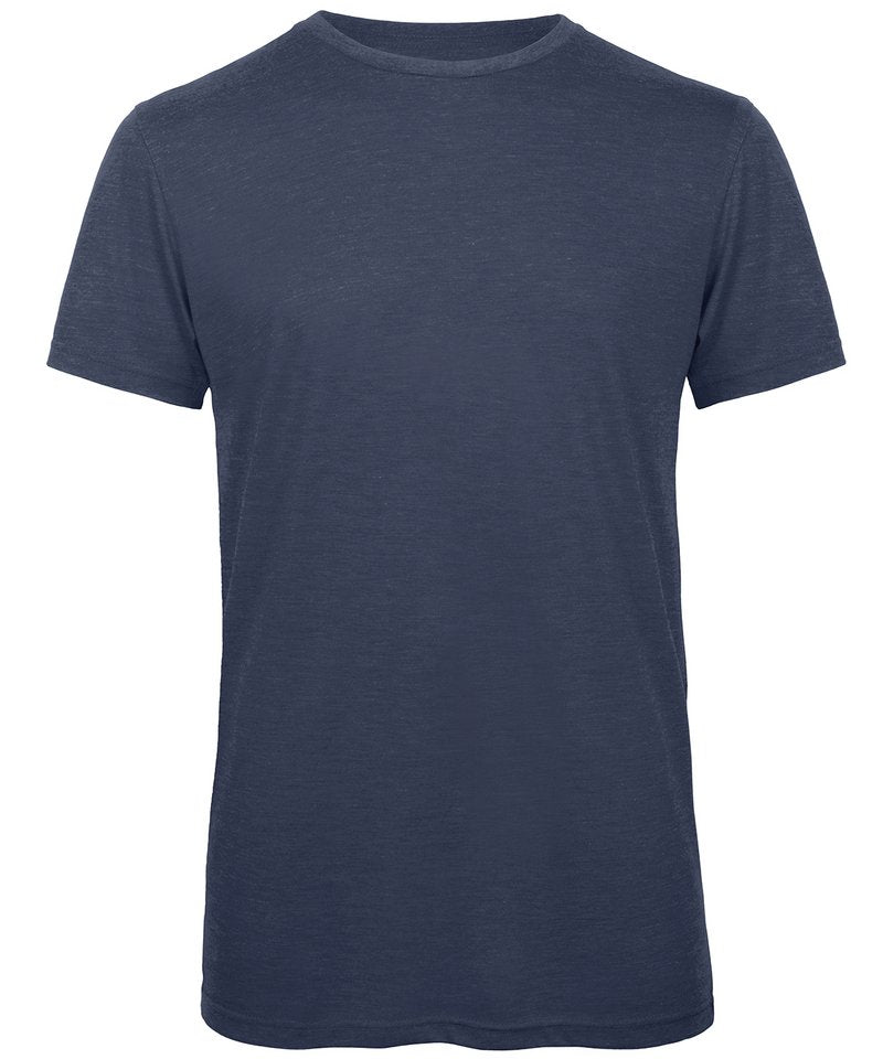 B&C Triblend Men's in Heather Navy by B & C Collection — Custom branded clothing by Print Press, featuring premium embroidery produced in our specialist print lab in the UK.
