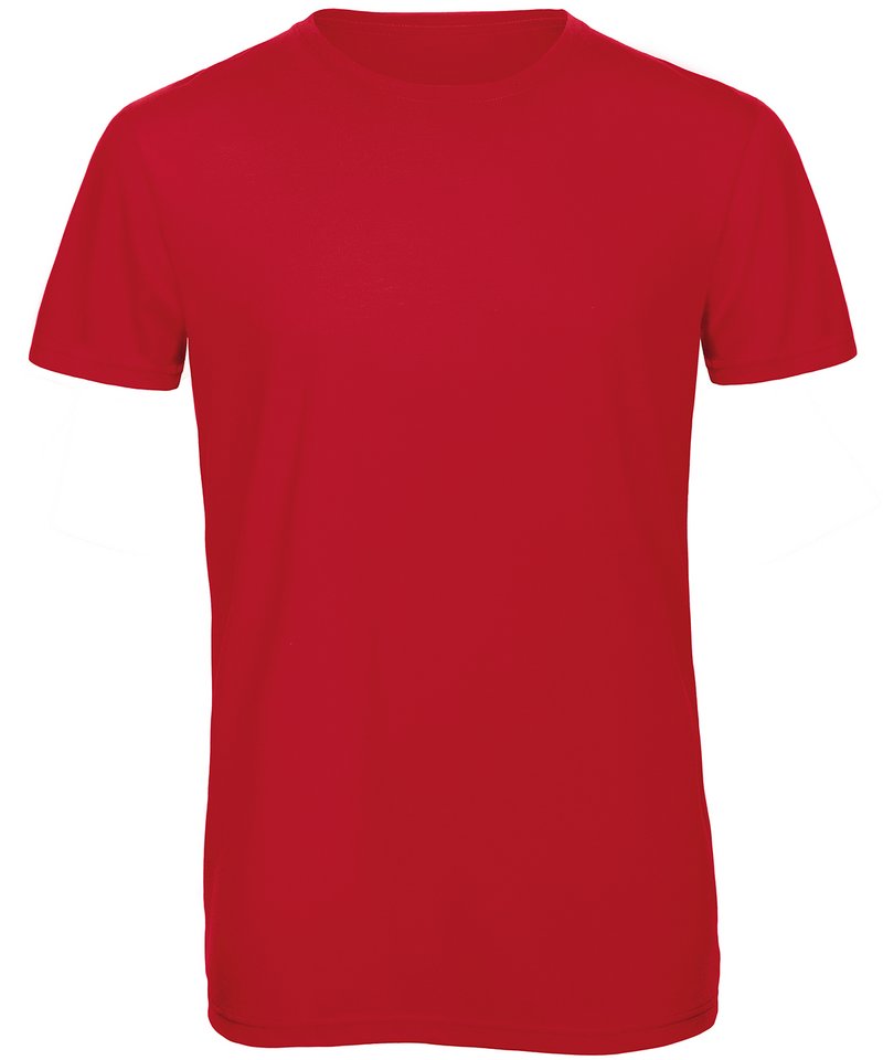B&C Triblend Men's in Red by B & C Collection — Custom branded clothing by Print Press, featuring premium embroidery produced in our specialist print lab in the UK.
