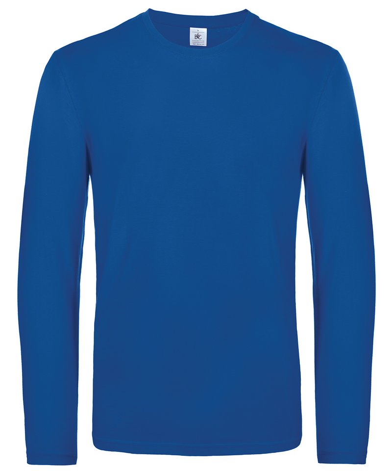 B&C E190 Long Sleeve in Royal Blue by B & C Collection — Custom branded clothing by Print Press, featuring premium embroidery produced in our specialist print lab in the UK.