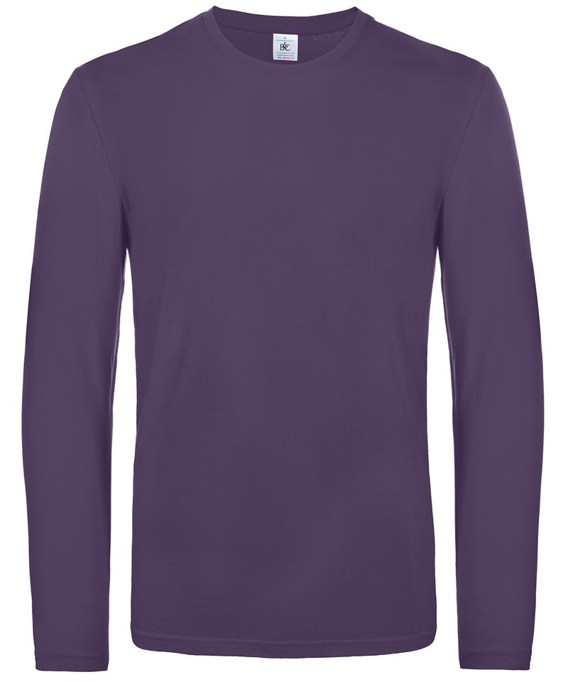 B&C E190 Long Sleeve in Urban Purple by B & C Collection — Custom branded clothing by Print Press, featuring premium embroidery produced in our specialist print lab in the UK.