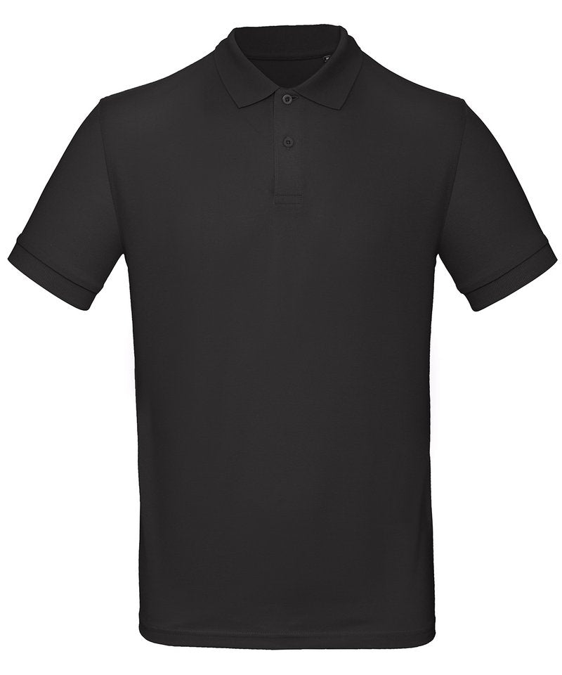 B&C Inspire Polo Men's - (2nd Colours) in Black by B & C Collection — Custom branded clothing by Print Press, featuring premium embroidery produced in our specialist print lab in the UK.