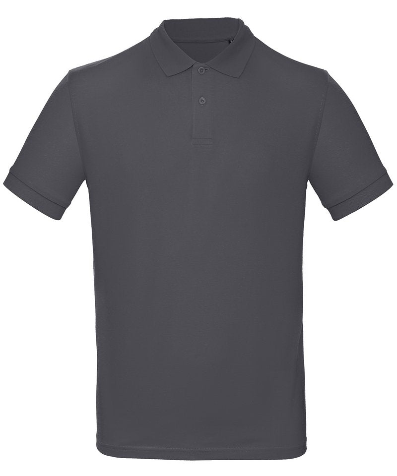 B&C Inspire Polo Men's - (2nd Colours) in Dark Grey by B & C Collection — Custom branded clothing by Print Press, featuring premium embroidery produced in our specialist print lab in the UK.