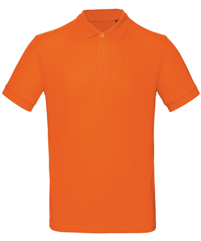 B&C Inspire Polo Men's in Orange by B & C Collection — Custom branded clothing by Print Press, featuring premium embroidery produced in our specialist print lab in the UK.