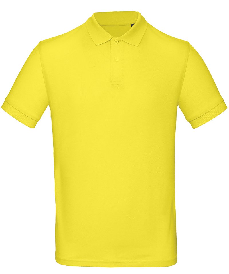 B&C Inspire Polo Men's in Solar Yellow by B & C Collection — Custom branded clothing by Print Press, featuring premium embroidery produced in our specialist print lab in the UK.