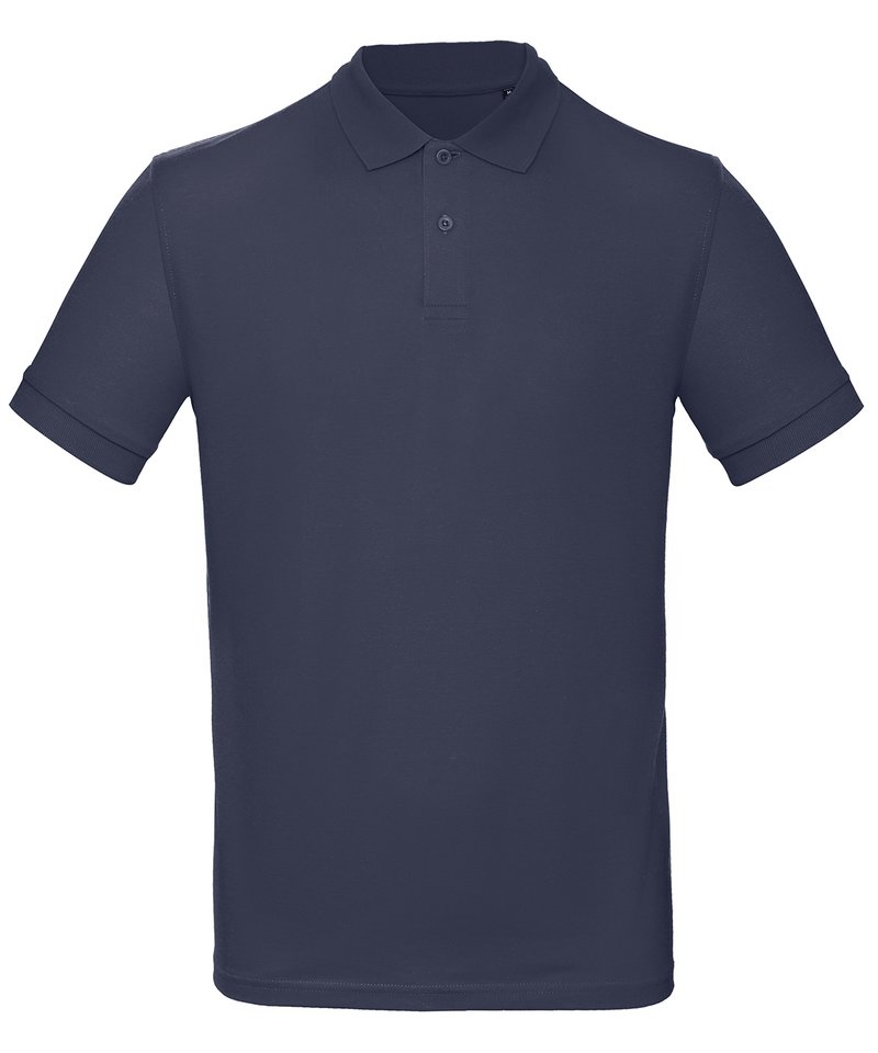 B&C Inspire Polo Men's in Navy Blue (Urban Navy) by B & C Collection — Custom branded clothing by Print Press, featuring premium embroidery produced in our specialist print lab in the UK.