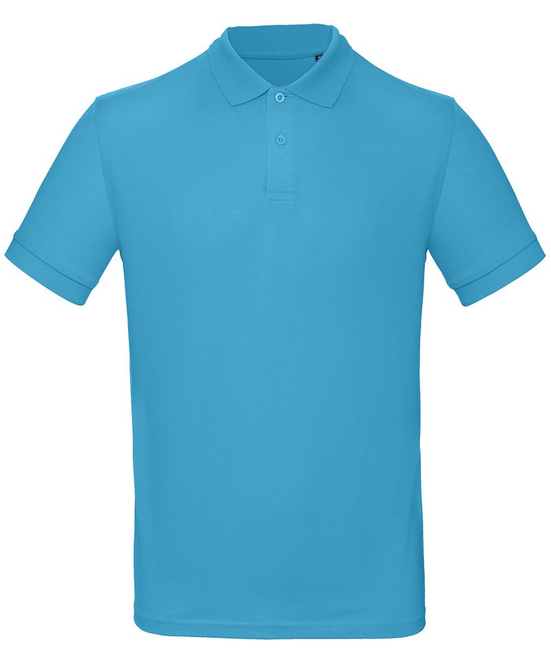 B&C Inspire Polo Men's in Very Turquoise by B & C Collection — Custom branded clothing by Print Press, featuring premium embroidery produced in our specialist print lab in the UK.