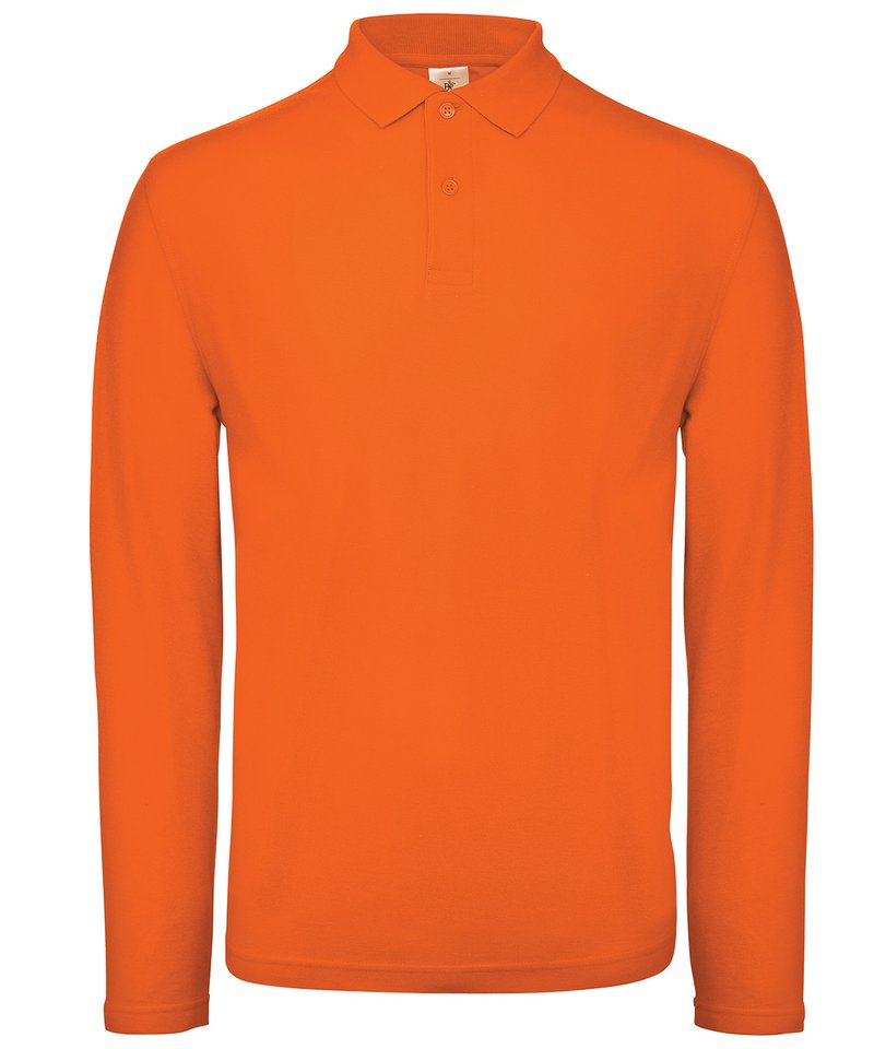 B&C Id.001 Lsl in Orange by B & C Collection — Custom branded clothing by Print Press, featuring premium embroidery produced in our specialist print lab in the UK.