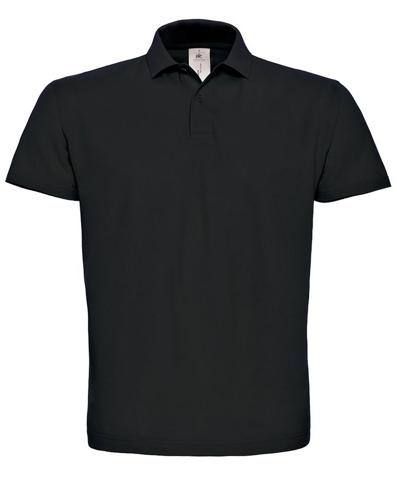 B&C Id.001 Polo - (2nd Colours) in Black by B & C Collection — Custom branded clothing by Print Press, featuring premium embroidery produced in our specialist print lab in the UK.
