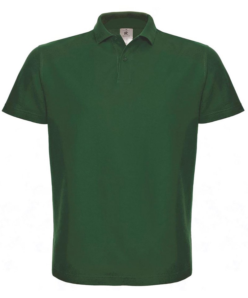 B&C Id.001 Polo - (2nd Colours) in Bottle Green by B & C Collection — Custom branded clothing by Print Press, featuring premium embroidery produced in our specialist print lab in the UK.