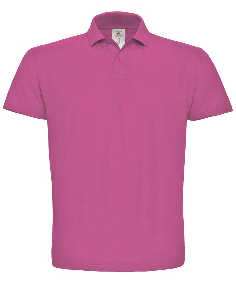 B&C Id.001 Polo - (2nd Colours) in Fuchsia by B & C Collection — Custom branded clothing by Print Press, featuring premium embroidery produced in our specialist print lab in the UK.