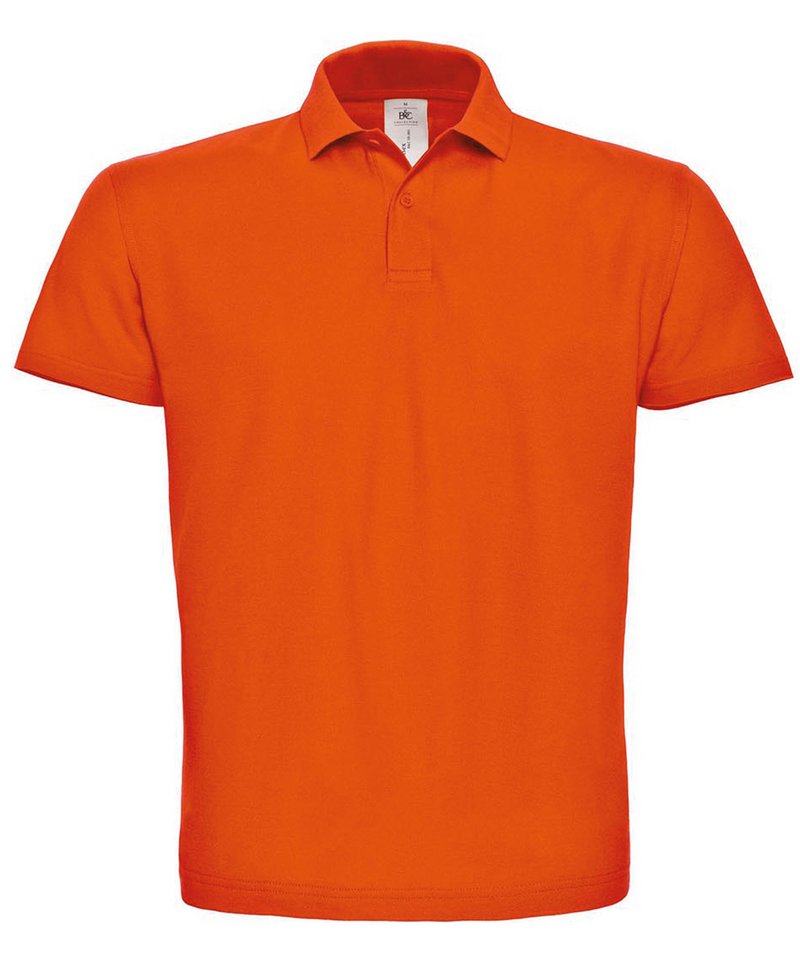 B&C Id.001 Polo in Orange by B & C Collection — Custom branded clothing by Print Press, featuring premium embroidery produced in our specialist print lab in the UK.