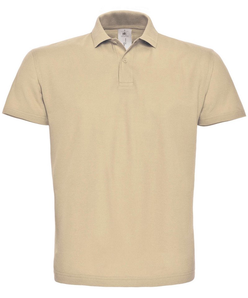 B&C Id.001 Polo in Sand by B & C Collection — Custom branded clothing by Print Press, featuring premium embroidery produced in our specialist print lab in the UK.