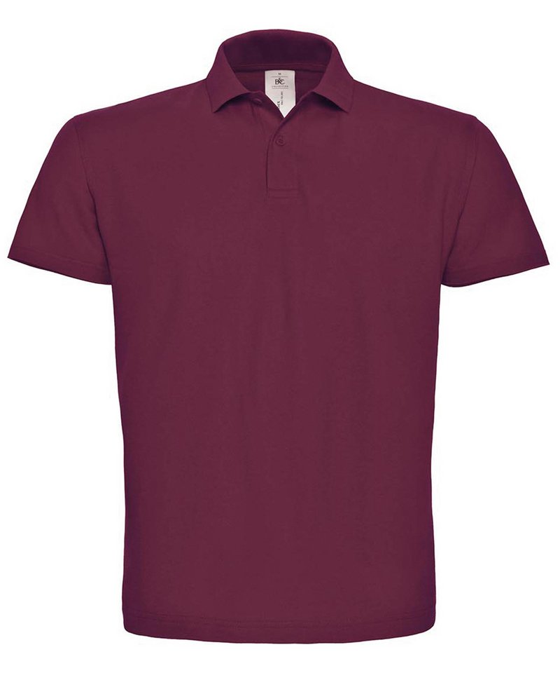 B&C Id.001 Polo in Wine by B & C Collection — Custom branded clothing by Print Press, featuring premium embroidery produced in our specialist print lab in the UK.
