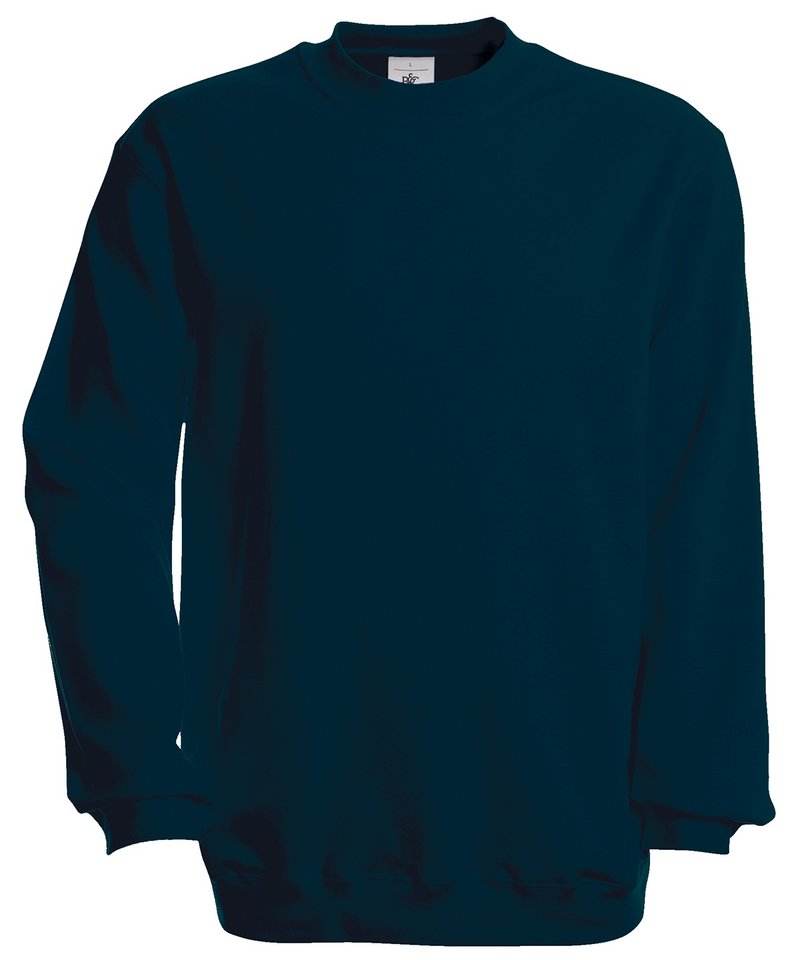 B&C Set-In Sweatshirt in Navy by B & C Collection — Custom branded clothing by Print Press, featuring premium embroidery produced in our specialist print lab in the UK.