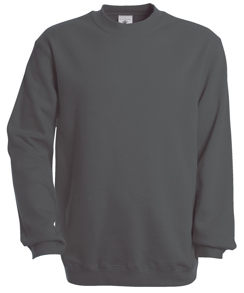 B&C Set-In Sweatshirt in Steel Grey by B & C Collection — Custom branded clothing by Print Press, featuring premium embroidery produced in our specialist print lab in the UK.