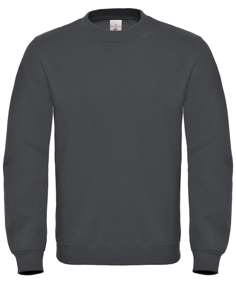 B&C Id.002 Sweatshirt in Anthracite by B & C Collection — Custom branded clothing by Print Press, featuring premium embroidery produced in our specialist print lab in the UK.