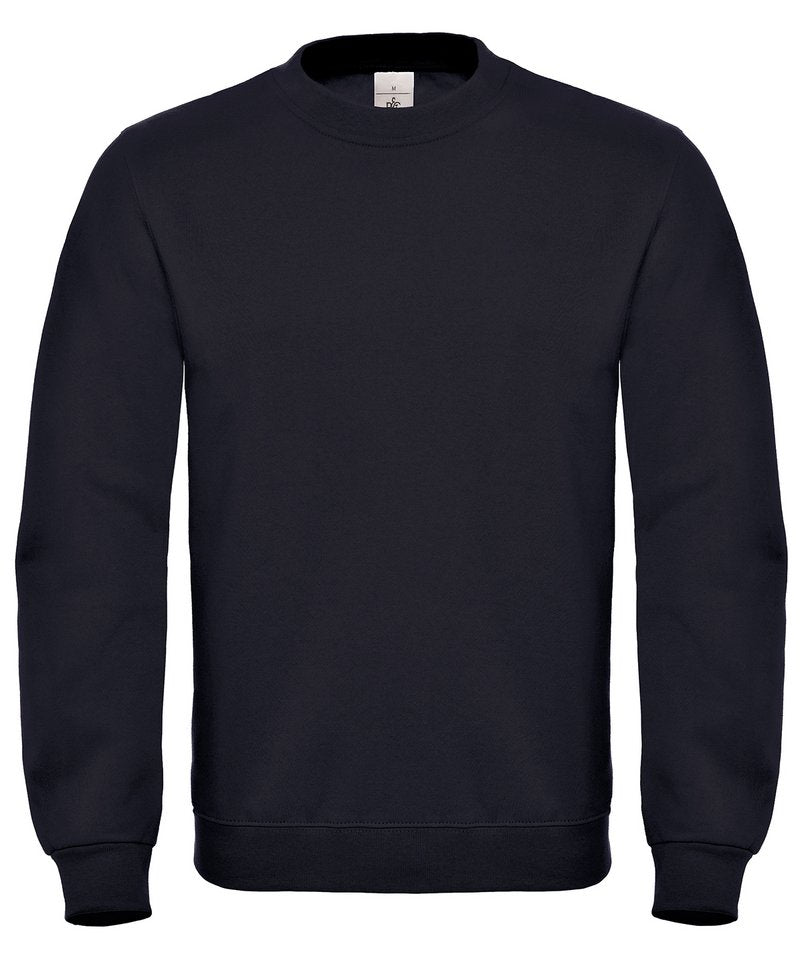 B&C Id.002 Sweatshirt in Black by B & C Collection — Custom branded clothing by Print Press, featuring premium embroidery produced in our specialist print lab in the UK.