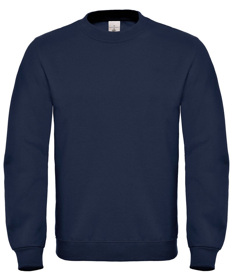 B&C Id.002 Sweatshirt in Navy by B & C Collection — Custom branded clothing by Print Press, featuring premium embroidery produced in our specialist print lab in the UK.