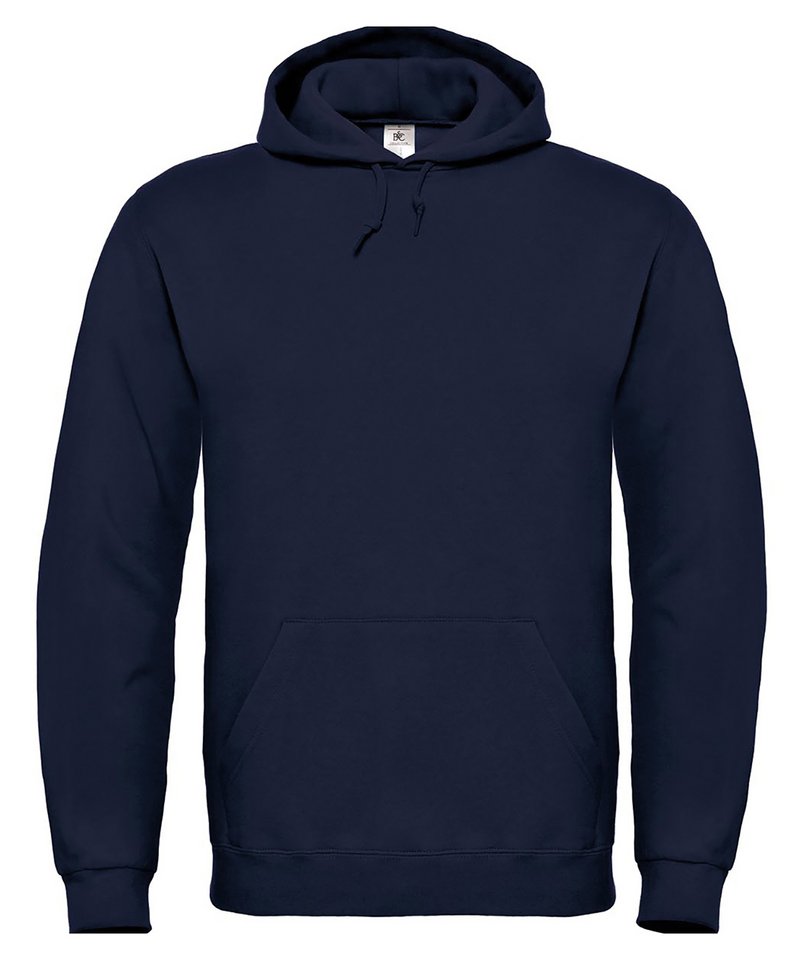 B&C Id.003 Hooded Sweatshirt in Navy by B & C Collection — Custom branded clothing by Print Press, featuring premium embroidery produced in our specialist print lab in the UK.