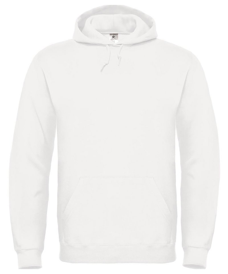 B&C Id.003 Hooded Sweatshirt in White by B & C Collection — Custom branded clothing by Print Press, featuring premium embroidery produced in our specialist print lab in the UK.
