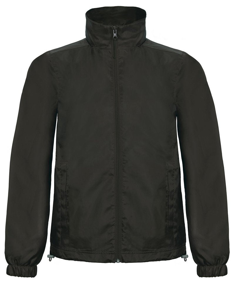 B&C Id.601 Jacket in Black by B & C Collection — Custom branded clothing by Print Press, featuring premium embroidery produced in our specialist print lab in the UK.