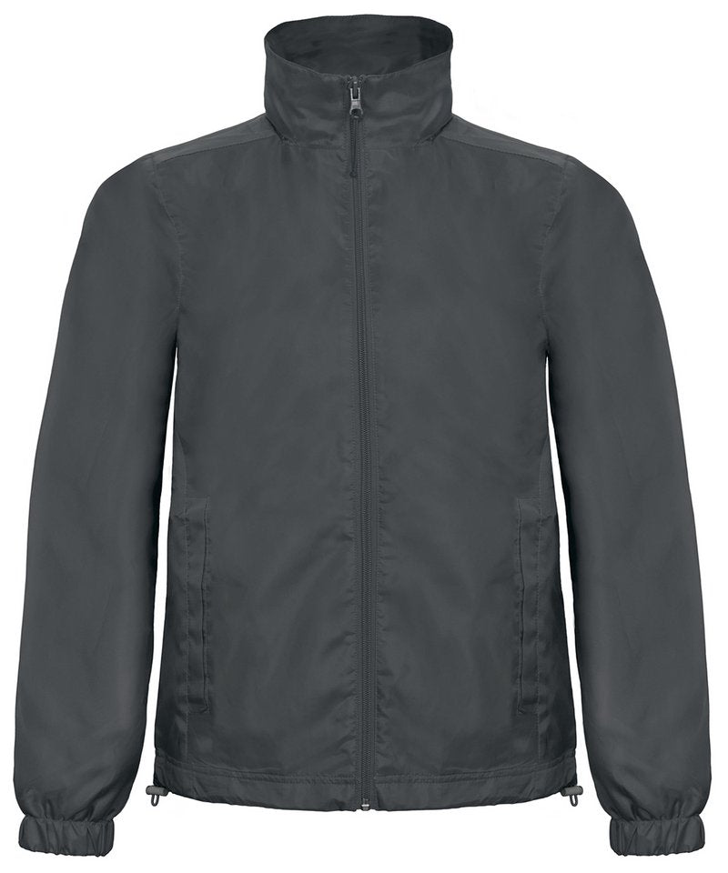 B&C Id.601 Jacket in Dark Grey by B & C Collection — Custom branded clothing by Print Press, featuring premium embroidery produced in our specialist print lab in the UK.