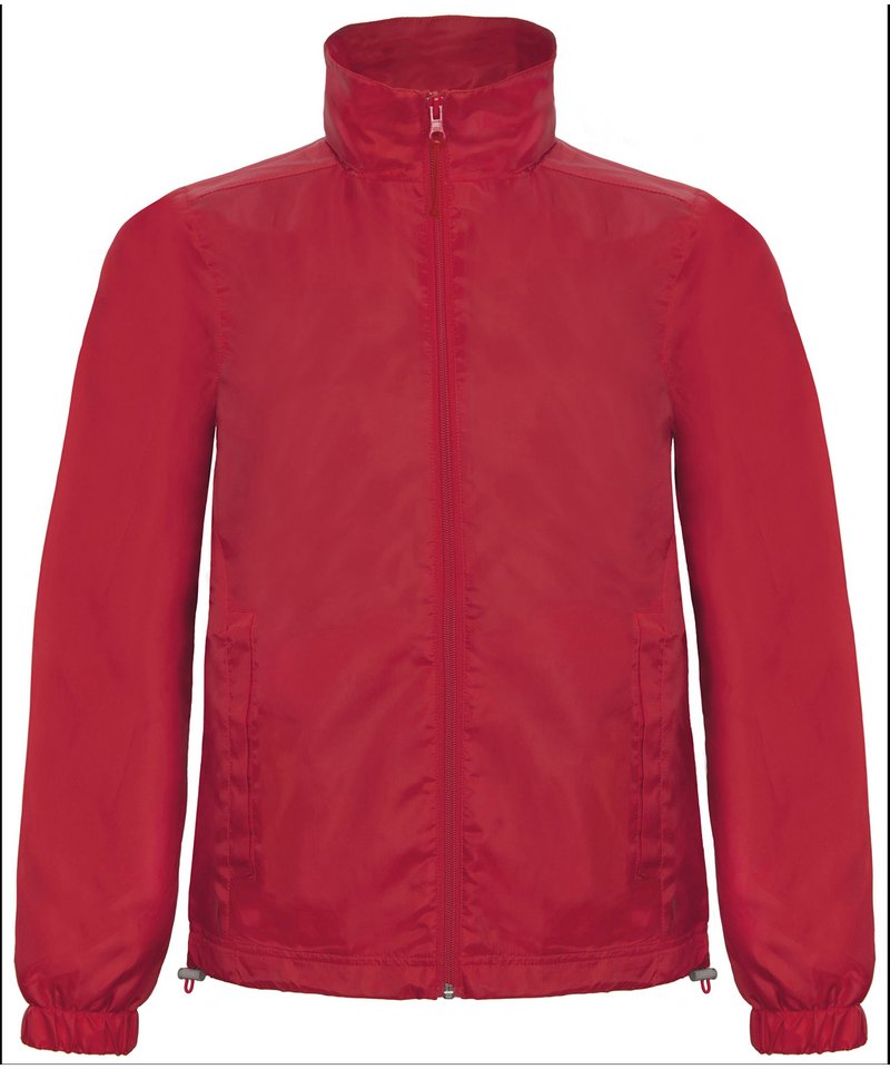 B&C Id.601 Jacket in Red by B & C Collection — Custom branded clothing by Print Press, featuring premium embroidery produced in our specialist print lab in the UK.