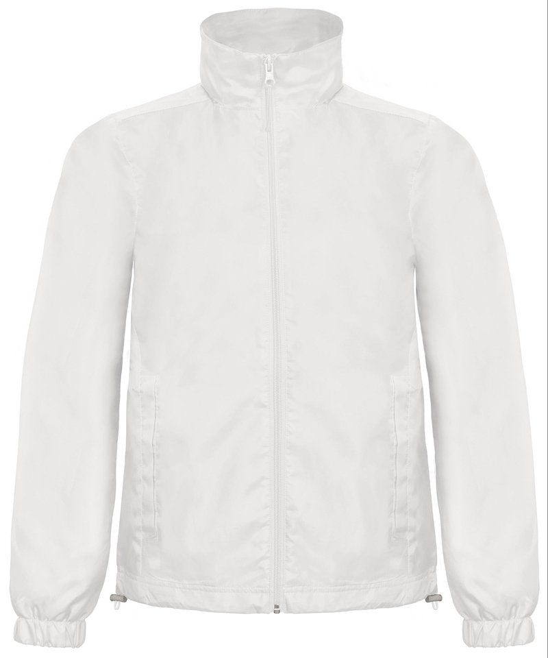 B&C Id.601 Jacket in White by B & C Collection — Custom branded clothing by Print Press, featuring premium embroidery produced in our specialist print lab in the UK.