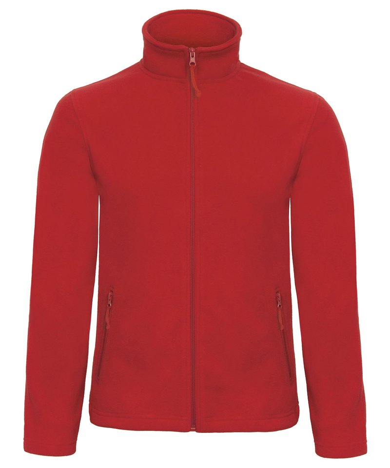 B&C Id.501 Fleece in Red by B & C Collection — Custom branded clothing by Print Press, featuring premium embroidery produced in our specialist print lab in the UK.