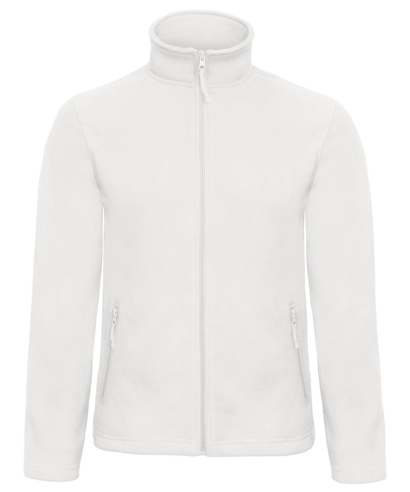 B&C Id.501 Fleece in White by B & C Collection — Custom branded clothing by Print Press, featuring premium embroidery produced in our specialist print lab in the UK.
