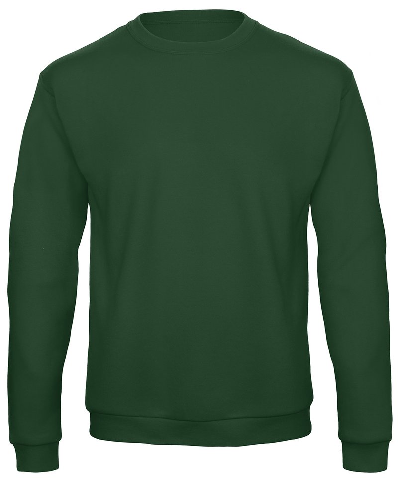 B&C Id.202 50/50 Sweatshirt in Bottle Green by B & C Collection — Custom branded clothing by Print Press, featuring premium embroidery produced in our specialist print lab in the UK.