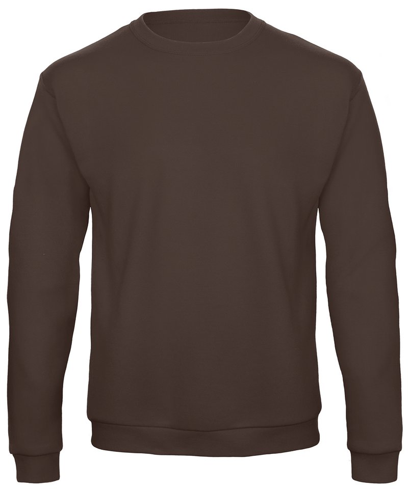 B&C Id.202 50/50 Sweatshirt in Brown by B & C Collection — Custom branded clothing by Print Press, featuring premium embroidery produced in our specialist print lab in the UK.