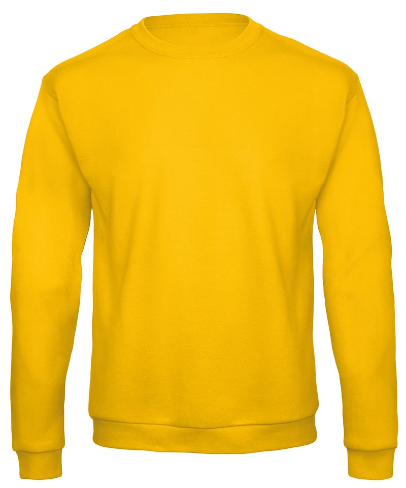 B&C Id.202 50/50 Sweatshirt in Gold by B & C Collection — Custom branded clothing by Print Press, featuring premium embroidery produced in our specialist print lab in the UK.