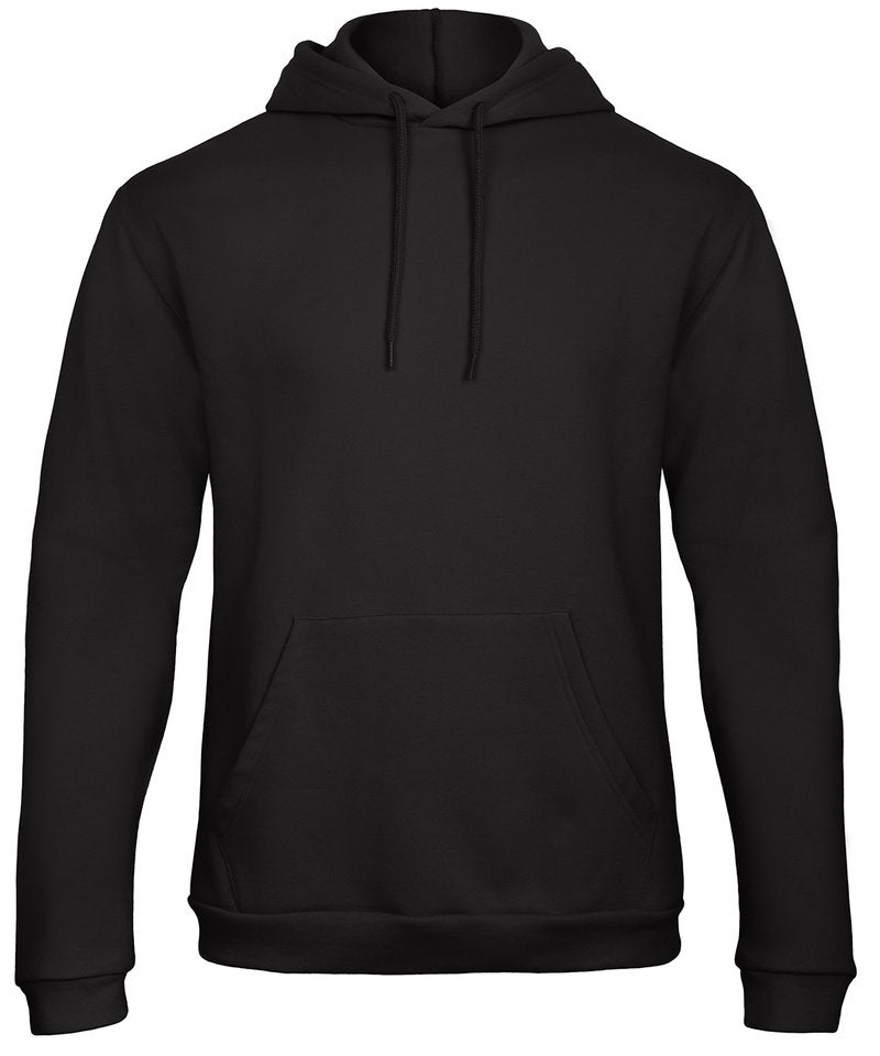 B&C Id.203 50/50 Sweatshirt in Black by B & C Collection — Custom branded clothing by Print Press, featuring premium embroidery produced in our specialist print lab in the UK.