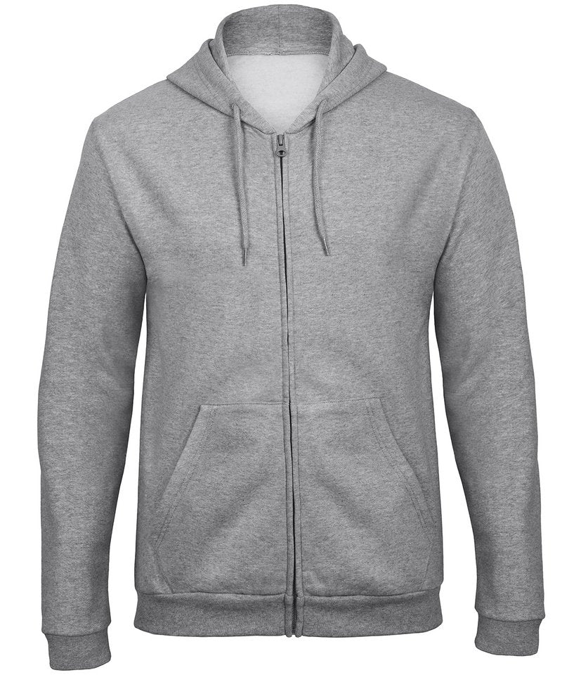 B&C Id.205 50/50 Sweatshirt in Heather Grey by B & C Collection — Custom branded clothing by Print Press, featuring premium embroidery produced in our specialist print lab in the UK.