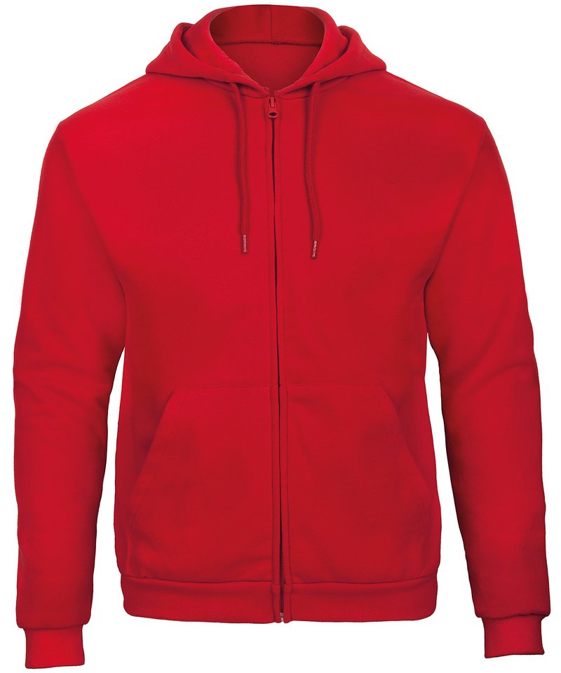 B&C Id.205 50/50 Sweatshirt in Red by B & C Collection — Custom branded clothing by Print Press, featuring premium embroidery produced in our specialist print lab in the UK.