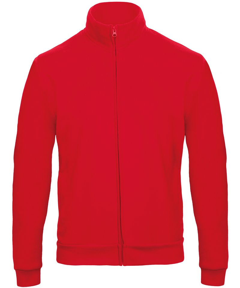 B&C Id.206 50/50 Sweatshirt in Red by B & C Collection — Custom branded clothing by Print Press, featuring premium embroidery produced in our specialist print lab in the UK.