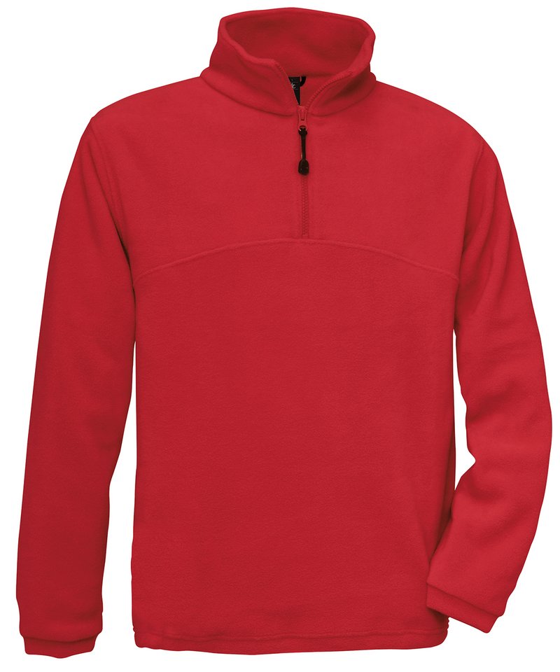B&C Highlander+ Fleece in Red by B & C Collection — Custom branded clothing by Print Press, featuring premium embroidery produced in our specialist print lab in the UK.