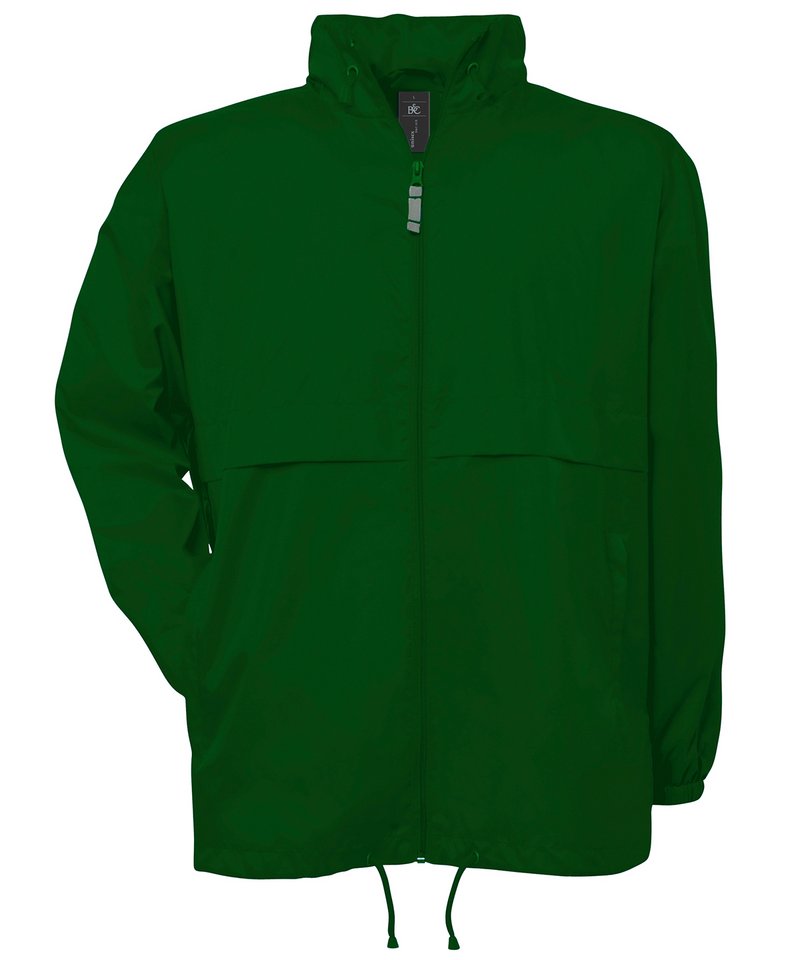 B&C Air Windbreaker in Bottle Green by B & C Collection — Custom branded clothing by Print Press, featuring premium embroidery produced in our specialist print lab in the UK.