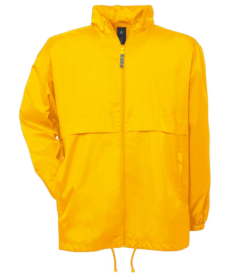 B&C Air Windbreaker in Very Yellow by B & C Collection — Custom branded clothing by Print Press, featuring premium embroidery produced in our specialist print lab in the UK.