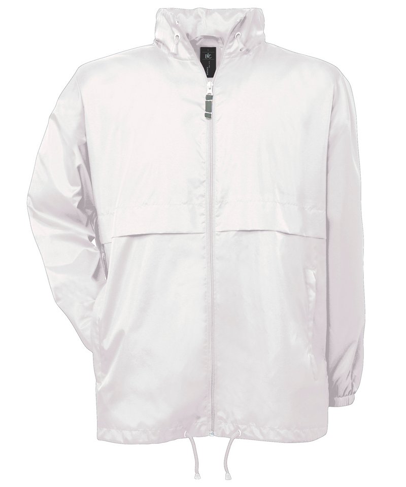 B&C Air Windbreaker in White by B & C Collection — Custom branded clothing by Print Press, featuring premium embroidery produced in our specialist print lab in the UK.