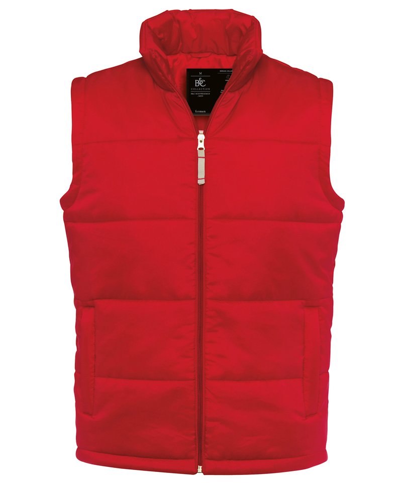 B&C Bodywarmer Men's in Red by B & C Collection — Custom branded clothing by Print Press, featuring premium embroidery produced in our specialist print lab in the UK.