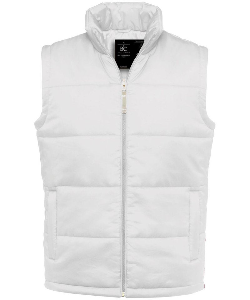B&C Bodywarmer Men's in White by B & C Collection — Custom branded clothing by Print Press, featuring premium embroidery produced in our specialist print lab in the UK.