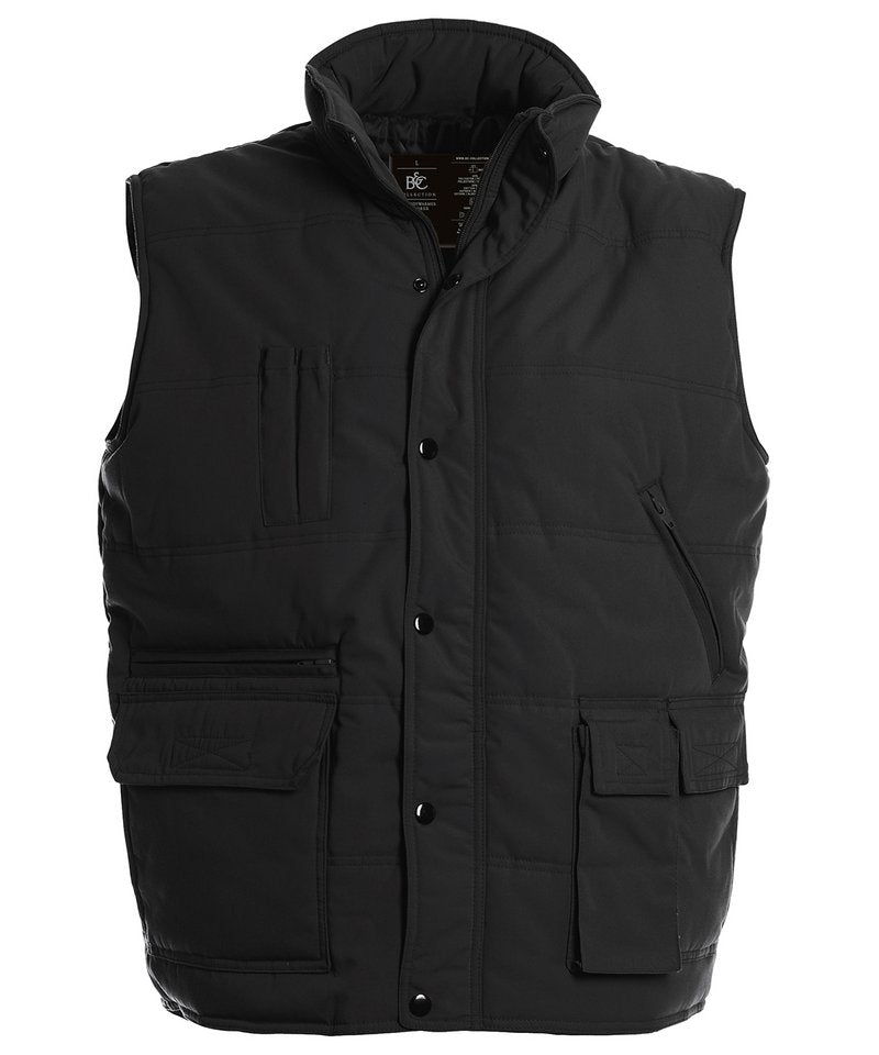 B&C Bodywarmer Explorer in Black by B & C Collection — Custom branded clothing by Print Press, featuring premium embroidery produced in our specialist print lab in the UK.