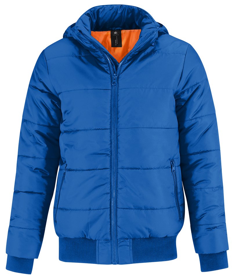 B&C Superhood Men's in Royal Blue Neon Orange Lining by B & C Collection — Custom branded clothing by Print Press, featuring premium embroidery produced in our specialist print lab in the UK.