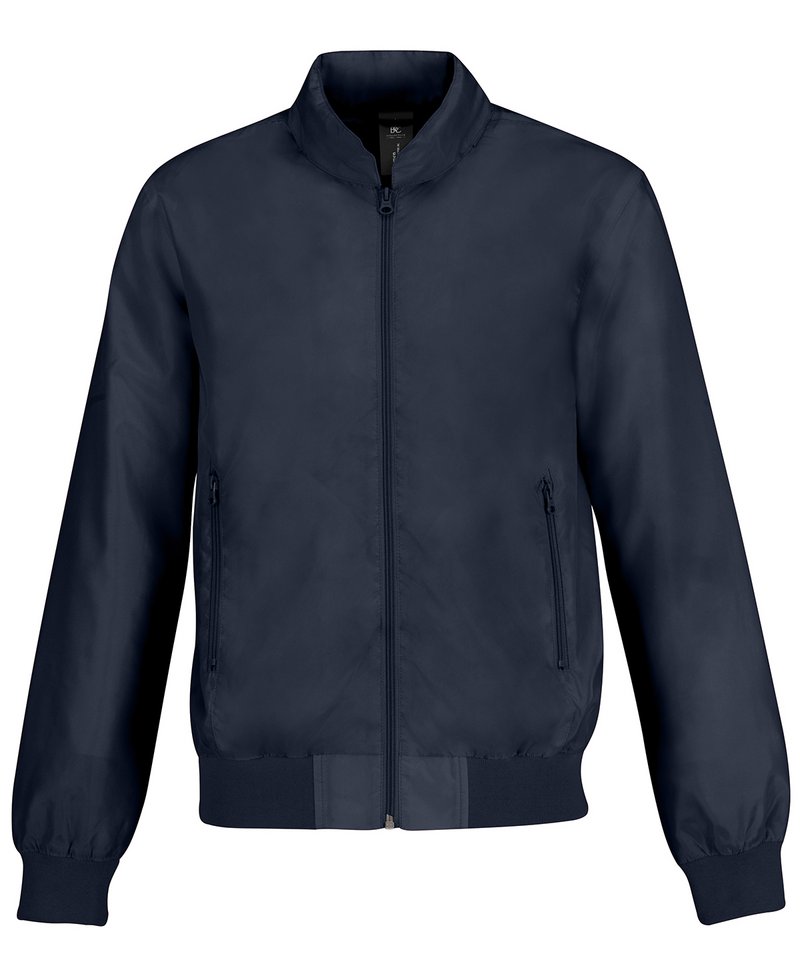 B&C Trooper Men's in Navy Neon Green Lining by B & C Collection — Custom branded clothing by Print Press, featuring premium embroidery produced in our specialist print lab in the UK.