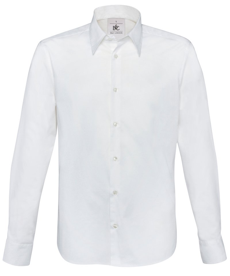 B&C London in White by B & C Collection — Custom branded clothing by Print Press, featuring premium embroidery produced in our specialist print lab in the UK.