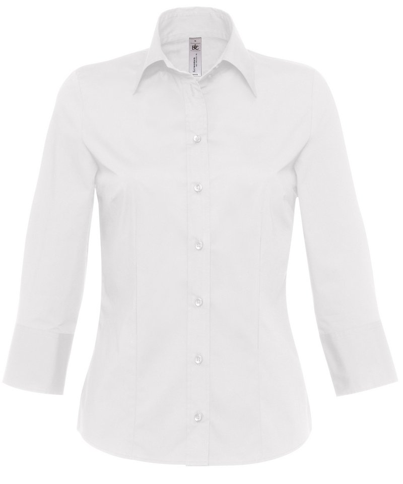 B&C Milano Women's in White by B & C Collection — Custom branded clothing by Print Press, featuring premium embroidery produced in our specialist print lab in the UK.