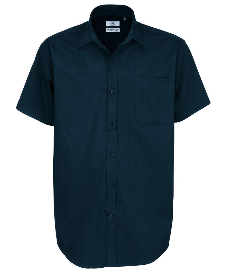 B&C Sharp Short Sleeve Men's in Dark Grey by B & C Collection — Custom branded clothing by Print Press, featuring premium embroidery produced in our specialist print lab in the UK.